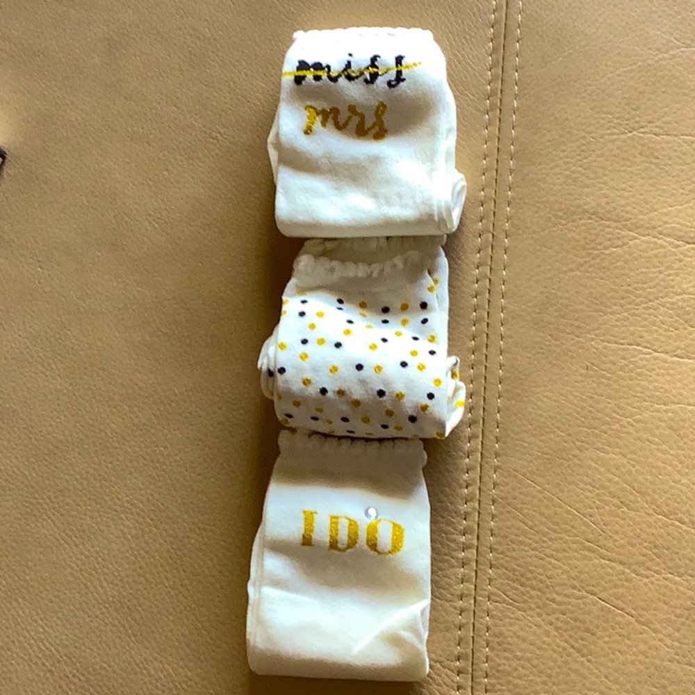 Kate Spade Bridal Socks set. “I Do” Miss to Mrs, I Did.